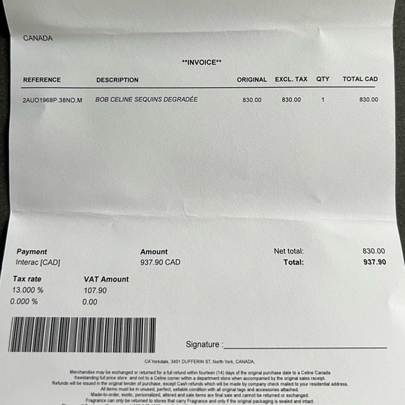 Auth CELINE cotton gabardine bucket hat - Picture 6 of 6